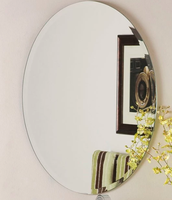 Miroir décoratif Art Déco durable et abordable, sans cadre, biseauté, avec revêtement argenté personnalisé, panneau de verre pour montage mural