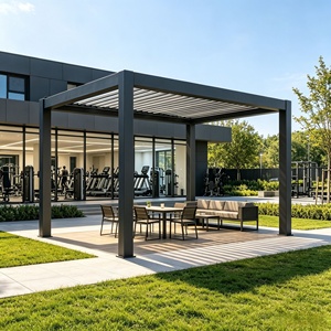 Gazebo Motorizado de Aluminio de Grado Comercial Premium, Totalmente Impermeable y Resistente al Viento, con Control de Temporización por Sensor Inteligente - Product Image 3