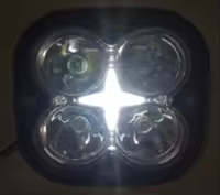 Phare de travail carré Emark de 4,5 pouces à 4 LED avec DRL 41W 4x4 Offroad Blanc 9-36V Éclairage de conduite étanche pour SUV Camion Voiture