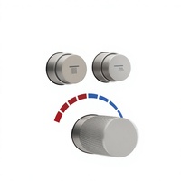 Robinet de douche encastré 2 voies en laiton, mitigeur de douche 7 pouces, ensemble de douche nickel brossé