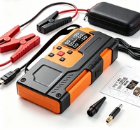 Portable Air Compressor Tire Inflator with Car Jump Starter 10000mAh Battery LED Emergency Light Power Bank with DC12V Supported