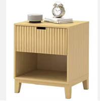 Ensemble de 2 tables de chevet modernes en bois pour chambre à coucher - Meubles d'appartement pré-assemblés avec rangement et usage polyvalent