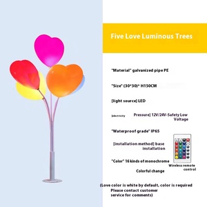 Ensemble <span class=keywords><strong>de</strong></span> lampes à motif <span class=keywords><strong>de</strong></span> cœur à énergie solaire à LED pour l'extérieur Éclairage interactif IP65 pour le paysage <span class=keywords><strong>de</strong></span> la cour du centre commercial commercial pour - Product Image 6