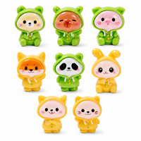 Figurines d'animaux en résine miniatures en gros : Lapin, Panda, Ours, Cochon, Renard, Chat pour micro-paysages, maisons de poupées et projets de bricolage