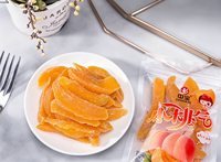 Pêches séchées jaunes, tranches sucrées, fruits secs 500g, emballage en vrac, prêtes à consommer, collation de fruits, durée de conservation d'un an, usine Zhongbao
