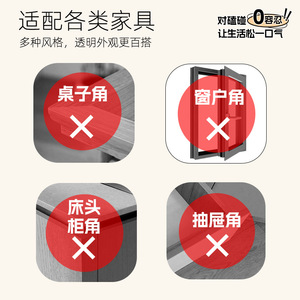 Dujue Transparent <b>Silicone</b> Corner Protectors For Babies And Children Glass Table Chair Edge Guards Anti Collision Safety - Product Image 5