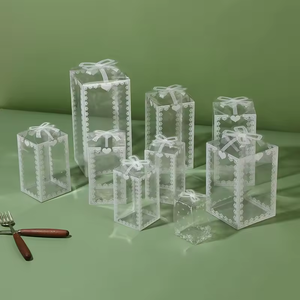 <span class=keywords><strong>Becan</strong></span> Transparent Pvc Imprimé Cadeau Emballage Boîte Anniversaire Cadeau Boîte Gâteau Emballage Chocolat Bonbons Alimentaire Boîte D'emballage - Product Image 3