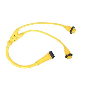 Universal Marine & RV Kabel 125/250V 50 Amp Pria X (2) 30a Perempuan Laut Y Splitter Perahu Pantai Adaptor Daya