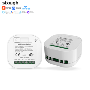 SIXWGH WiFi RF433 Smart <strong>Switch</strong> 10A for Tuya Smart Life App Remote <strong>Control</strong> Wall <strong>Switch</strong> Self-Powered Wireless Kit Alexa Google - Product Image 1