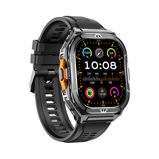 Amoled Screen X5 Men Smartwatch GPS Altitude Air Pressure Compass 5ATM Waterproof Smart Watch Outdoor with 530mAh Battery