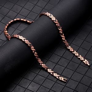 SZ CHENG JEWELERS Wanita Pria magnet leher belakang 99.9% tembaga murni padat dengan kekuatan Ultra magnetik tembaga kalung magnetik - Product Image 3