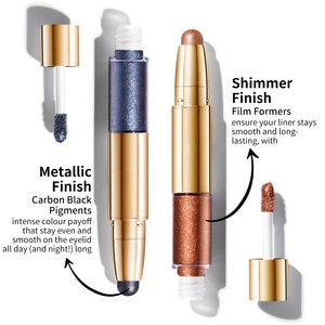 Vente en gros de fard à paupières à haute teneur en pigment marque privée <span class=keywords><strong>2</strong></span> en 1 bâton d'ombre à paupières liquide maquillage des yeux fard à paupières sensuel - Product Image 3