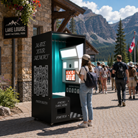 Machine Photobooth en Bois avec Imprimante et Appareil Photo Reflex Numérique pour iPad et Smartphones, Écran Tactile, Idéale pour Mariages, Événements et Locations de Fêtes