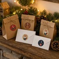 Autocollants personnalisés pour calendrier de l'avent de Noël, étiquettes numérotées 1-24 pour emballage de boîte cadeau DIY de Noël, impression sur papier