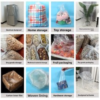 Grands sacs sous vide en plastique transparents, épais, imprimés avec logo, anti-poussière, en PE haute pression, pour chaussures et vêtements