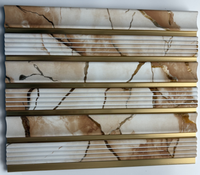 Panneau de revêtement décoratif d'intérieur de maison de Offre Spéciale 300mm panneau de mur de persiennes décoratives de charbon de bois de polystyrène Ps