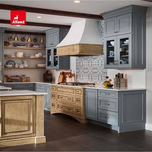 Meubles de cuisine Design personnalisé Armoire de cuisine moderne en bois massif avec panneau encastré à <span class=keywords><strong>prix</strong></span> d'usine pour maison personnalisée - Product Image 5