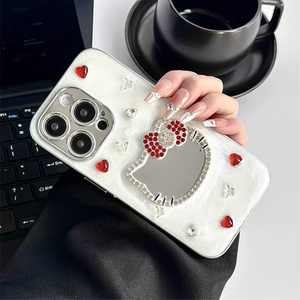 Phim Hoạt Hình Bow <span class=keywords><strong>KT</strong></span> Mèo Rhinestone Keo Hàn Quốc Phong Cách Ins Nhật Bản Cô Gái Điện Thoại Di Động Trường Hợp Thích Hợp Cho Iphone16 Pro Max 15 14 13 12 11 - Product Image 4