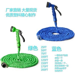 <b>Expandable</b> Garden <b>Hose</b> 50 Ft Kink Free Telescopic Water <b>Pipe</b> With Spray Nozzle For Outdoor Horticulture Landscaping Use - Product Image 2