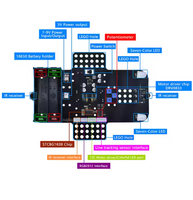 Kebestudio Kit mobil Robot Mecanum 4WD, Kit mobil tanpa papan Microbit