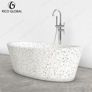 Bañera Independiente de Piedra Terrazo de Diseño de Lujo, Accesorio Premium para Baño - Product Image 4