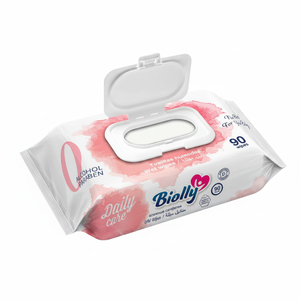 Lingettes humides Biolly 90 en coton - Soins quotidiens - Product Image 2
