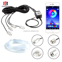 Kit d'éclairage LED universel à fibres optiques pour intérieur de voiture, multicolore, ambiance romantique, 4-22 en 1, décoration de tableau de bord