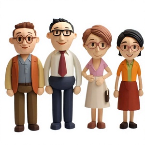 Figuras Familiares Personalizadas de PVC, Mini Muñecos de Personajes de Dibujos Animados, Figuras de Acción Decorativas a Escala 1:12, OEM - Product Image 4