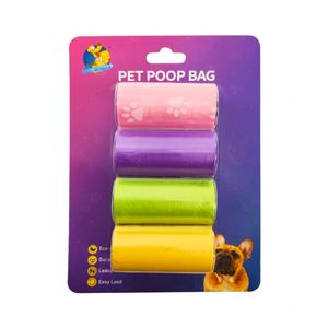 Sacs à déjections pour animaux de compagnie biodégradables et écologiques en plastique violet épaissi pour les excréments de chien - Product Image 5