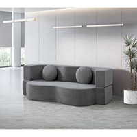 Minimalistisches Modulares Schlafsofa, Nordisches Design Konvertierbares Ecksofa, Flexibles Sitzsystem für Moderne Inneneinrichtung