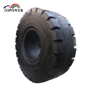 Nouveau pneu industriel plein en caoutchouc Topower 18.00-25 à design diagonale pour pièces de rechange de camions miniers et de pelles rétrocaveuses - Product Image 3