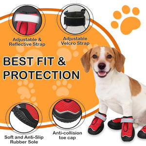 समायोज्य लुभावनी फैशनेबल वाटरप्रूफ चिंतनशील कुत्ते जूते रात की सुरक्षा के लिए आउटडोर कुत्ते के जूते - Product Image 2
