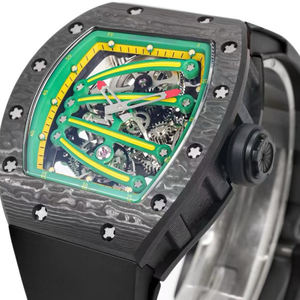 Montre MR résistante aux chocs, mouvement 5901, cadran en cristal saphir, bracelet en caoutchouc, montre pour les soirées privées, montre haut de gamme pour les occasions sociales - Product Image 2