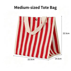 Sacs de courses en toile de coton personnalisés imprimés en gros avec pochette zippée, réutilisables, abordables, à double poignée, pour le shopping, avec logo - Product Image 4