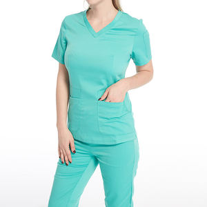 Tenues médicales personnalisées en coton 100% pour personnel infirmier, ensembles d'uniformes pour femmes et hommes, uniformes d'hôpital - Product Image 3