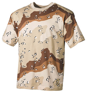 T-shirt en coton tricoté camouflage pour homme, col rond, manches courtes, personnalisable et en stock - Product Image 4