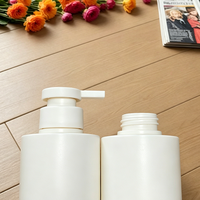 Bouteille de shampoing PE 300 ml, emballage rond en plastique pour lotion et gel douche avec pompe distributeur, couleur personnalisée, fabrication OEM, livraison directe d'usine
