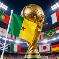 Drapeaux à main du Sénégal en gros 2026 – Neuf pays d'Afrique – Drapeau national en polyester pour la décoration de la fête nationale