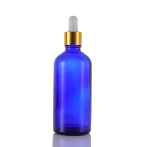 Botellas de cosméticos para el cuidado de la piel para botellas cuentagotas de vidrio de aceite esencial 50 ml de vidrio transparente al por mayor