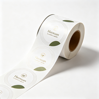 Etiquetas Adhesivas Redondas para Tapa de Contenedor de Té Haoxuan OEM, Papel Recubierto con Impresión UV Localizada para Empaquetado de Tapas de Frascos