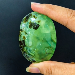 Wholesale CrystalHola Prehnite Palm <b>Stone</b> Polished Figurine Anka Totem Ansata Cross Folk <b>Art</b> Feng Shui Home Decoration Crystal - Product Image 1