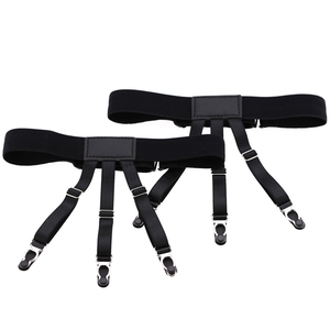 NC-132 Bijoux de corps sexy unisexe noir, jarretière, bas, porte-jarretelles, anneaux de jambe esclave, chaîne de jambe sexy en cuir PU - Product Image 5