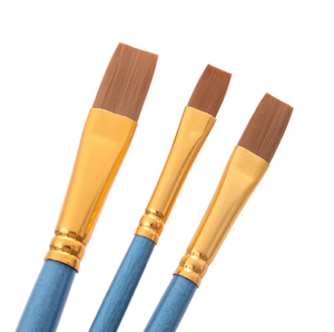 Keep Smiling Set di 12 Pennelli per Pittura Multiforma con Manico in Legno, Pennelli per Acquerello di Alta Qualità, Materiali Artistici - Product Image 5