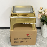 Chauffe-Plat Électrique CD-20G Newbel en Verre et Acier Inoxydable 9L pour Buffet, Idéal Hôtellerie et Restauration