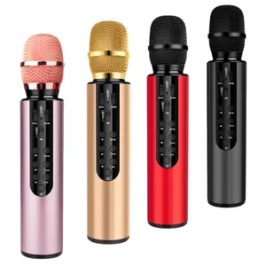 Private Model Wireless Karaoke Microphone 2-in-1 Portable Handheld Karaoke Mics Speaker Machine Audio Sound Professional Music