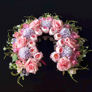 Diadema de Flores de Rosa, Diadema Floral para Mujer, Diadema con Flor Grande, Accesorios para el Cabello - Product Image 1