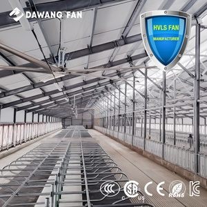 DAWANG 0.75kw-1.5kw Comfort Cooling Fan For Livestock Barns 10ft-24ft Stall & Cow HVLS Ceiling Fan Dairy Farm Ventilation