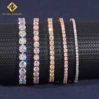 Pulsera de Tenis en Oferta, Plata de Ley 925, Chapada en Oro de 18K, Collar y Pulsera de Cadena de Tenis con Diamantes Moissanite, Tienda Grande