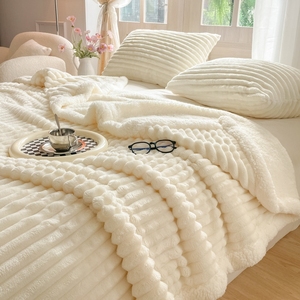 ผ้าห่มขนแกะสีแสดเข้มนุ่มสบายสำหรับโซฟาในฤดูหนาว - Product Image 5