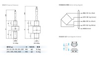Capteur de force de compression et de tension miniature rond pour robot MLC205SS, précision 0,1 %, 200 kg